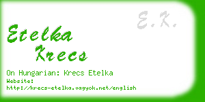 etelka krecs business card